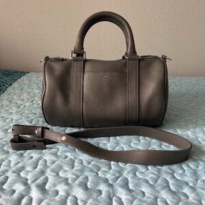 Shinola Gray Leather Handbag Made in the USA.